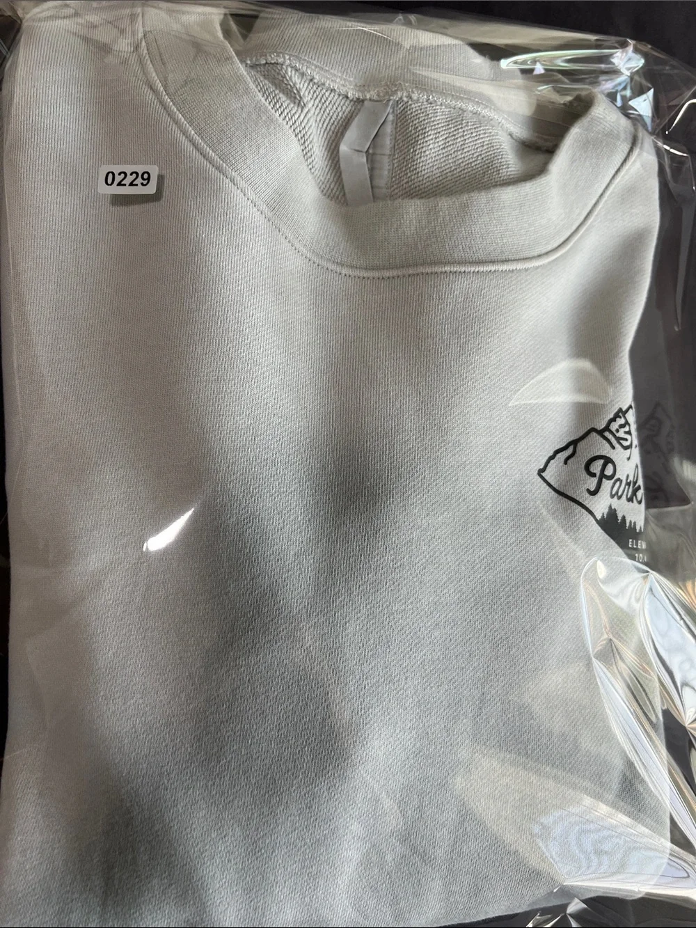 lululemon athletica Light Gray Crewneck Sweatshirt with Chest Logo